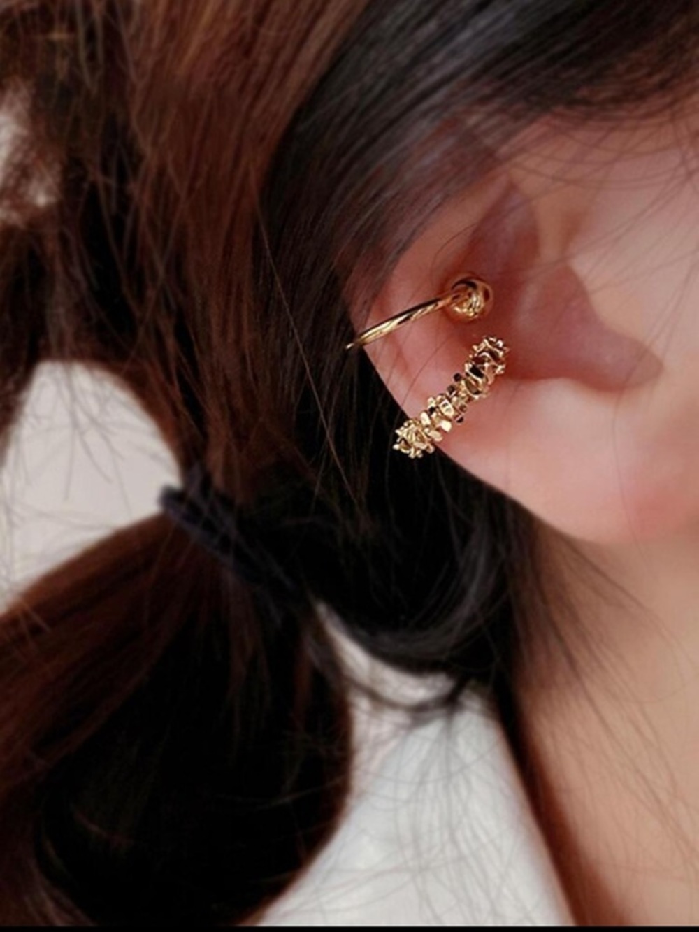 Gold ear cuff set